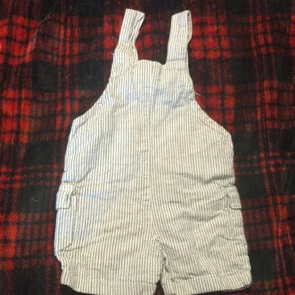 Tahari Kids Overalls - Navy and White Stripes - Picture 7 of 7